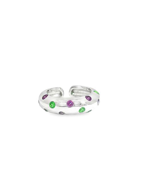 Glamour ametista&verde ring GOCCIAZZURRA JEWELS | ANGLAMOURRODIOFUCSIA